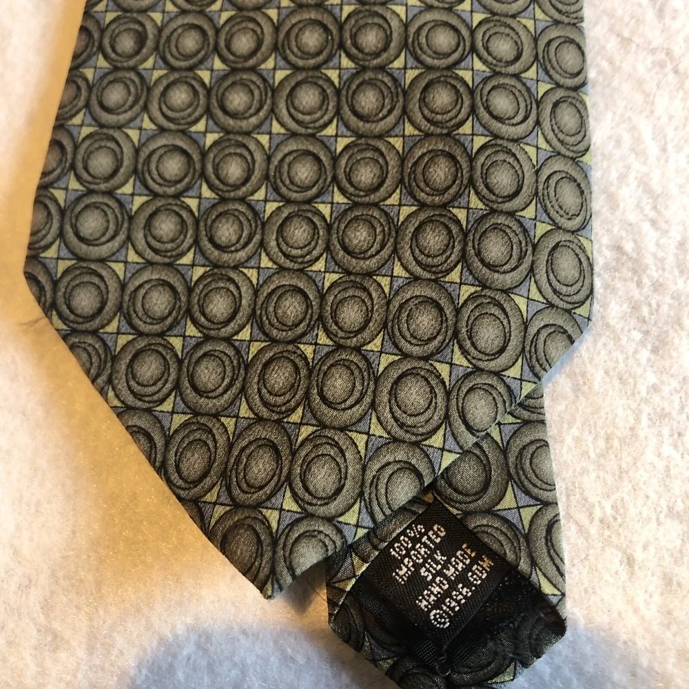 Grateful Dead Tie Green picasso Moon Sixth‎ set Jerry Garcia 100% Silk 1996